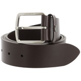 Lacoste Casual 35 Raw Edges Stitched Belt W105 Dark Brown