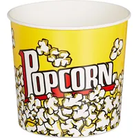 Relaxdays 6er-Set Popcorn Eimer wiederverwendbar gelb