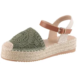 aniston shoes Plateausandale Damen Khaki/Braun 37