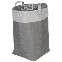 Möve Wäschekorb MÖVE, grau, B:30cm H:50cm T:30cm, Stoff, Wäschesammler,