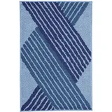 KLEINE WOLKE Badteppich Cross Blau 80 x 140 cm