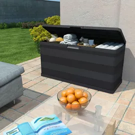furnicato Gartenbox 117 x 45 x 56 cm Schwarz
