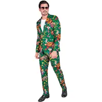 W WIDMANN MILANO Party Fashion - Party Anzug Herren, Set mit Jackett und Hose, 80er Jahre Kostüm für Karneval und Festival