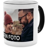 PhotoFancy® - Fototasse - Personalisierte Tasse mit eigenem Foto - Schwarz - Layout 1 Bild