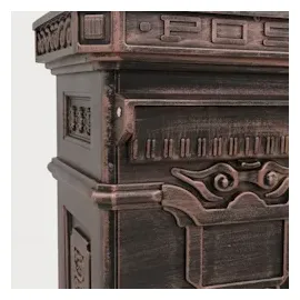 vidaXL Säulenbriefkasten Vintage-Stil bronze