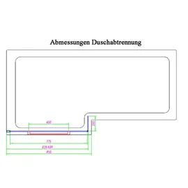 hak Handelsagentur Koch Solarna Badewanne mit Tür 170 x 85 cm (170 x 85/70 cm) rechts