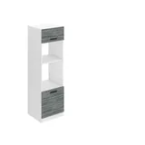 Belini Hochschrank Mikrowelle 60 x 57,6 x 204 cm Grau