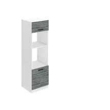 Belini Hochschrank Mikrowelle 60 x 57,6 x 204 cm Grau
