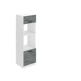 Belini Hochschrank Mikrowelle 60 x 57,6 x 204 cm Grau