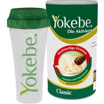 Yokebe Aktivkost Classic Pulver 500 g + Shaker Starterpaket