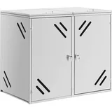 Uniprodo Mülltonnenbox - 2 x 240 l - Luftschlitze
