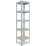 shelfplaza shelfplaza® 180x30x30cm PROFI Schwerlastregal verzinkt/Metallregal mit 5 Böden à 200kg Tragkraft/Kellerregal Metall, Garagenregal, Werkstattregal oder Regal Lagerregal/Steckregal Metall