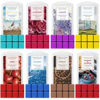 SCENTORINI Duftwachs Sojawachs Würfel für Wachswärmer 8 x 70,9 g Sea Breeze Leinen Winden im Sommer Espresso Kirsche Himbeere Zimt Lavendel Blush Peony