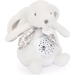 DOUDOU 8904202 Nachtlicht Sterne & Musik, Hase weiss 19 cm