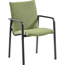 BEST Freizeitmöbel Best Gartenstuhl Positano Stapelsessel 57 x 63 x 86 cm anthrazit/grün 1 St.
