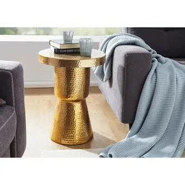Wohnling Beistelltisch Gold Aluminium 43 x 59 x 43 cm