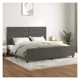 vidaXL Bettgestell 200 x 200 cm Dunkelgrau