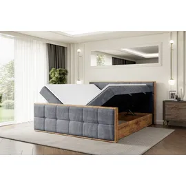 altdecor Boxbett 140 x 200 cm H4 Grau