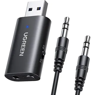 UGREEN Bluetooth 5.1 Wireless Audio Adapter 2 in 1 Bluetooth Transmitter Empfänger Klinke Bluetooth Sender - Schwarz