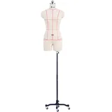sdneNest Weibliche Schneiderpuppe auf Rädern zum Nähen von Kleidung, Übergröße, Torso-Körper mit Ständer, verstellbare Damen-Kleidform, Schneiderpuppe, schöne Landschaft, Weiß, XX