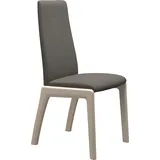 Polsterstuhl STRESSLESS "Laurel", braun (mole dinamica, eiche gekalkt), B:57cm H:92cm T:59cm, Microfaser DINAMICA (88% Polyester, 12% Polyurethan), Stühle, Polsterstuhl, Low Back, Größe L, mit abgerundeten Beinen in Eiche gekalkt