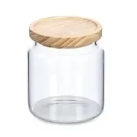Zeller Vorratsglas mit Holzdeckel, 830 ml