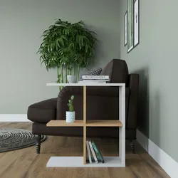 Skye Decor, Hamlet- Hamlet CMN, Weiß,Eiche, Couchtische, 63,2x59,6x29,6 cm, 100% Melaminbeschichtete Partikelplatte