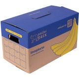 smiley pack 240 Stück Umzugskarton Bananenkiste 600 x 328 x 340 mm bis 40 kg (Zweiwellig) stabil Profi groß stark Umzugskiste günstig XXL Umzugskarton Archivkarton Stapelbar – Sets von 5 bis 240 Stück