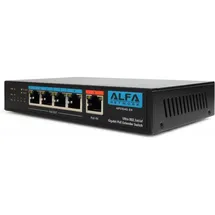 ALFA network Ultra PoE zu 4-Port Gigabit PoE Extender Switch