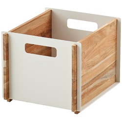 Cane-line - Box Aufbewahrungskasten Indoor, Teak / weiß