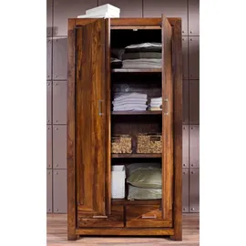 MASSIVMOEBEL24.DE Garderobe Sheesham 100x61x200 braun