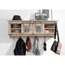 Massivmoebel24 Wandgarderobe Mango 115 x 30 x 45 cm Beige