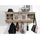 Massivmoebel24 Wandgarderobe Mango 115 x 30 x 45 cm Beige