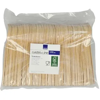Einweglöffel Abena BIO Kaffeelöffel braun 11 cm, 100 Stück für Imbisse, Partys oder Großveranstaltungen
