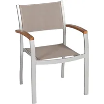 Merxx Naxos Stapelsessel 59 x 56 x 85 cm grau 2er Set