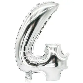 Papstar Luftballon 20 cm x 35 cm Silber