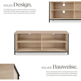 Tectake Sideboard 147 x 41 x 60,5 cm Braun