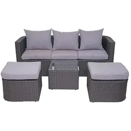 MCW Lounge-Set, anthrazit, Kissen hellgrau
