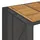 vidaXL Garten-Bartisch mit Holzplatte Schwarz 145x80x110 cm Polyrattan
