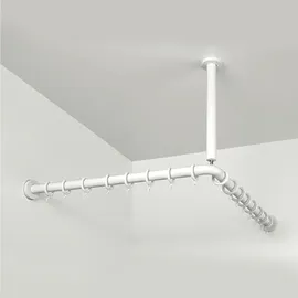 pba Duschvorhangstange L-Form 150 x 65 cm