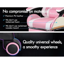 luxuskollektion Gamingstuhl mit 2-Punkt-Massage Schwarz