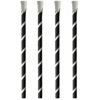 Papstar Strohhalme pure schwarz