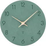 Warminn MDF Holz Wanduhr Funk Funkuhr Grün Wanduhr Lautlos Funkuhr Groß Vintage Küchenuhr Funkwanduhr Geräuschlos Uhr Wand Wohnzimmer Wanduhren Große Küche Funkuhren