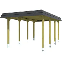 Skan Holz Walmdach Carport Breite-345x589-nussbaum Holzcarport