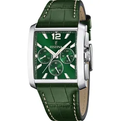 Festina Quarz Herren On the square F20636/3 - grün - 38.0mm