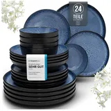 PURE LIVING INTERIOR DESIGN Ibiza Tafelservice 24-tlg. blau