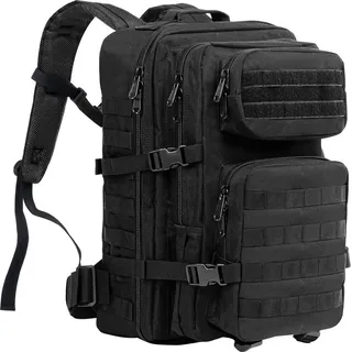 Procase 40L Militär Taktische Rucksack, Große Kapazität 3 Tage Armee Assault Pack Bag Go Bag Rucksack für Wandern Jagd, Trekking und Camping und andere Outdoor Aktivitäten –Schwarz