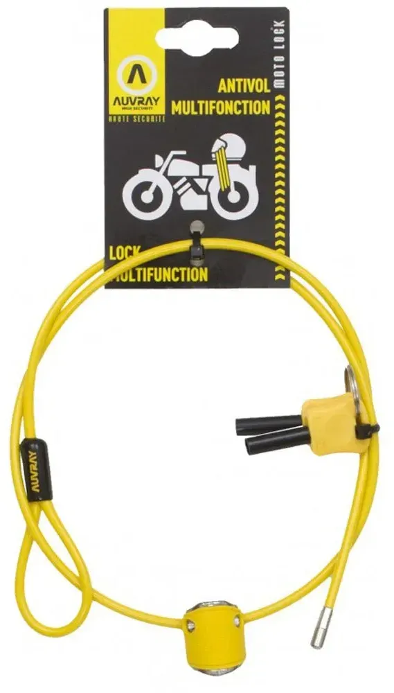 Auvray Anti-theft Multifunction Helmet Kabelschloss - Yellow - One Size