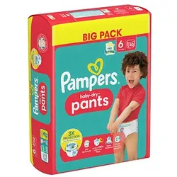 Pampers® Windeln baby-dryTM BIG PACK  Größe Gr.6 (14-19 kg) für Kids und Teens (4-12 Jahre), 40 St.