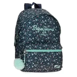 Pepe Jeans für Mädchen. 67123D1 Alenka-Rucksack, anpassbar an Marine-Trolley (OSFA), Lässig, Polyester, Kinderbekleidung